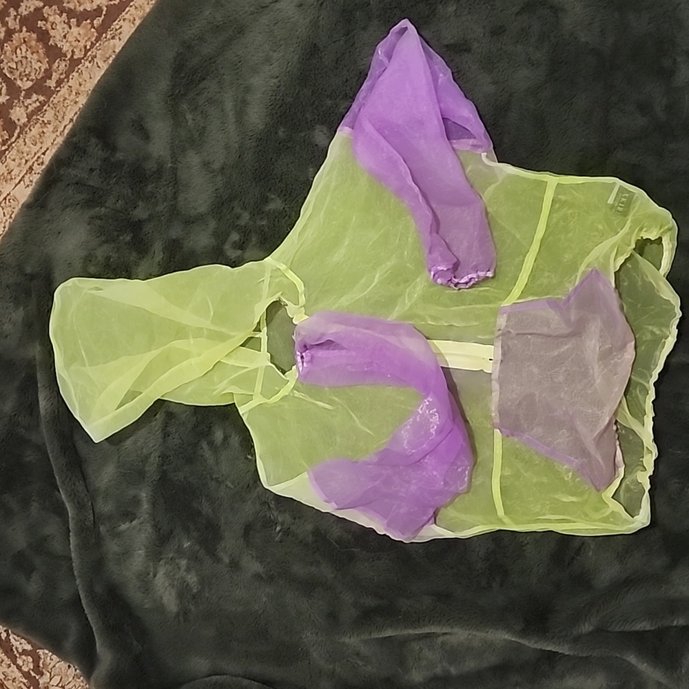 NEON NYLON CROPPED HOODIE